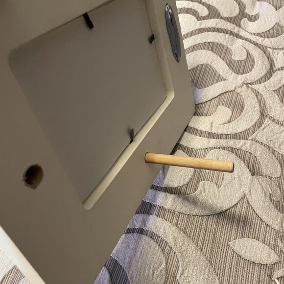 Smile For The Birdie Handpainted Handcarved "Bless this Child" Photo Frame w/Bow - Picture 3 of 3